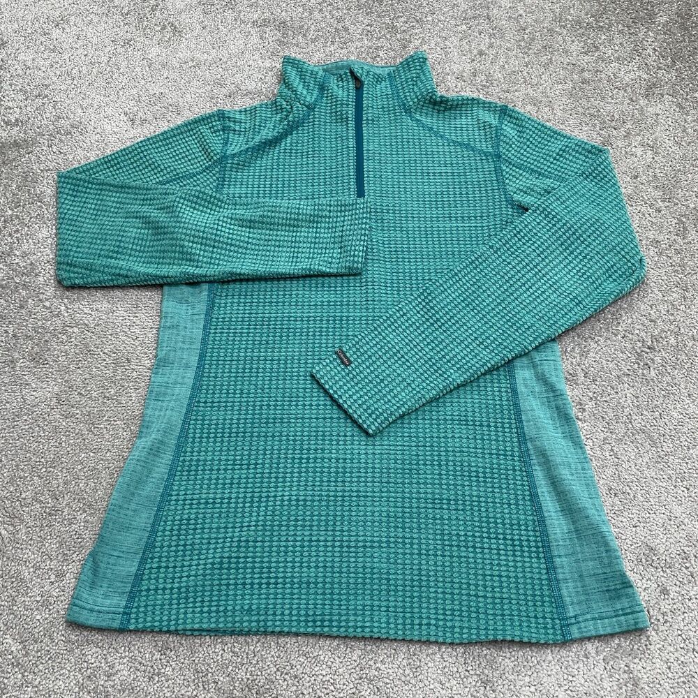 Columbia Crestone Ridge Jacket Womens Medium Green 1/4 Zip Casual Outdoor Hiking